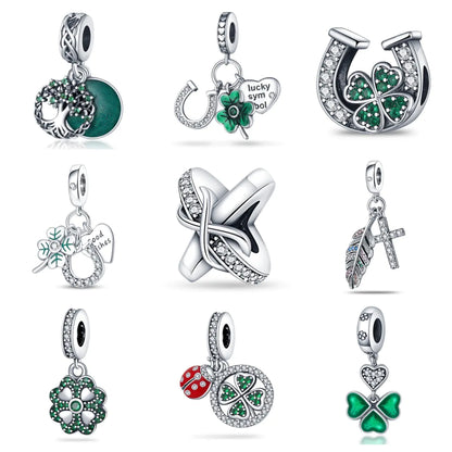 Lucky U-Shaped Clover Wish Tree Pendant for DIY
