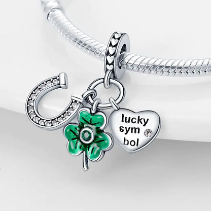 Lucky U-Shaped Clover Wish Tree Pendant for DIY