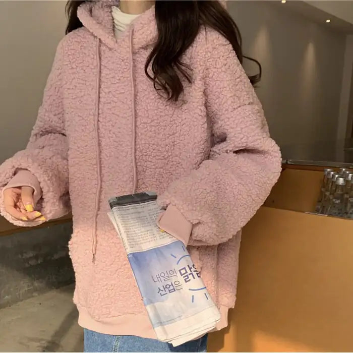 Cute Bear Ear Sweater in Lamb Wool