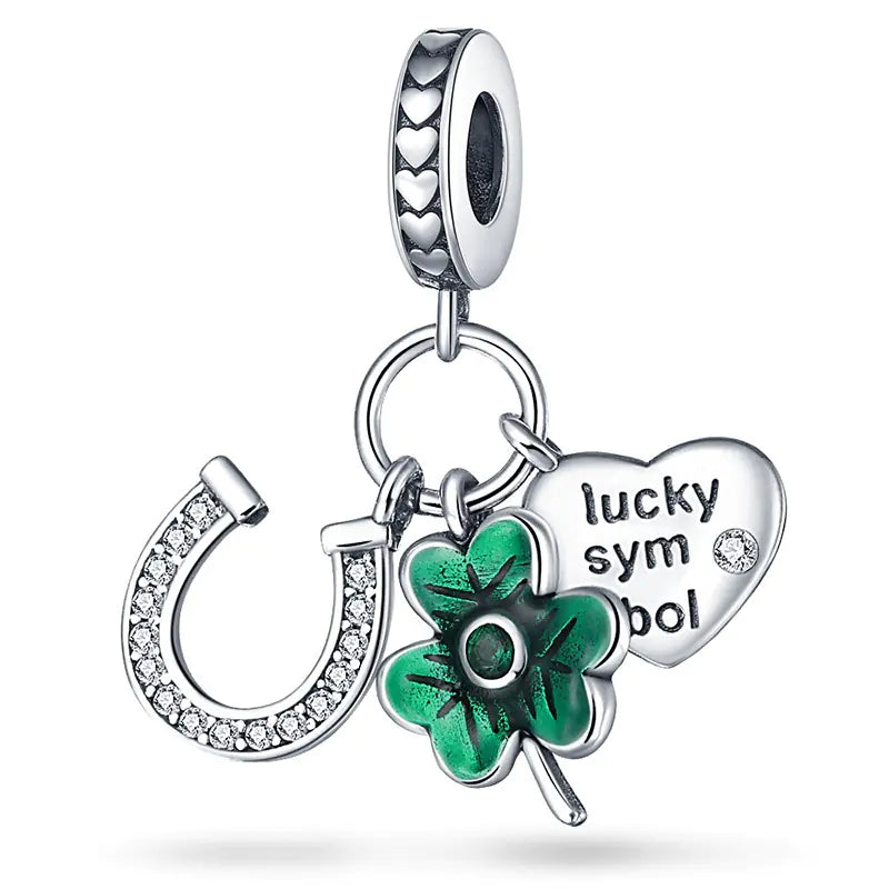 Lucky U-Shaped Clover Wish Tree Pendant for DIY